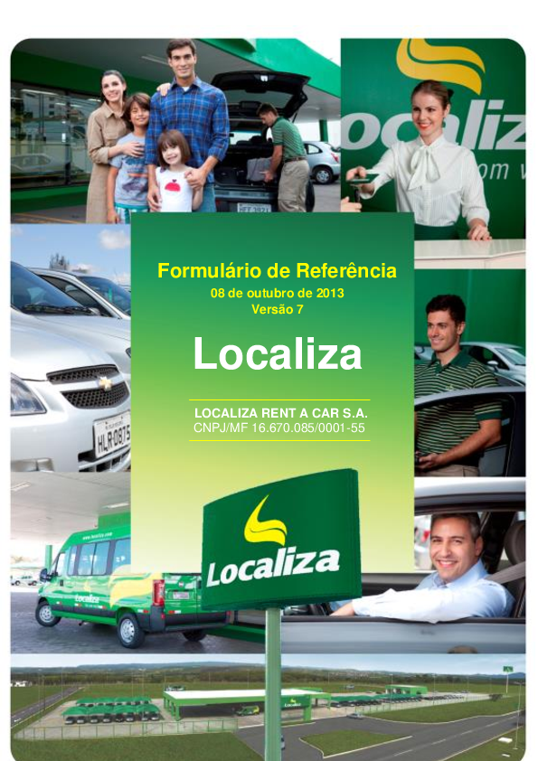 (PDF) Formulário de Referência 08 de outubro de 2013 Versão 7 Localiza