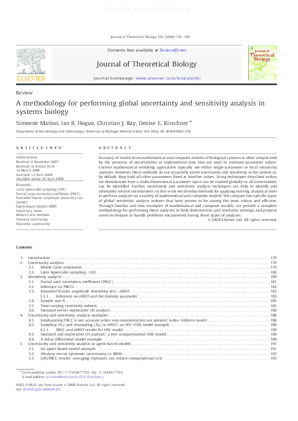 (PDF) A methodology for performing global uncertainty and sensitivity ...