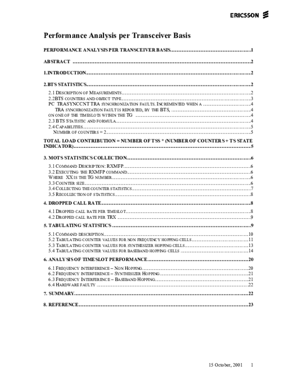 (DOC) Performance Analysis per Transceiver Basis