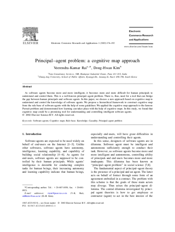 (PDF) Principal-agent problem: a cognitive map approach