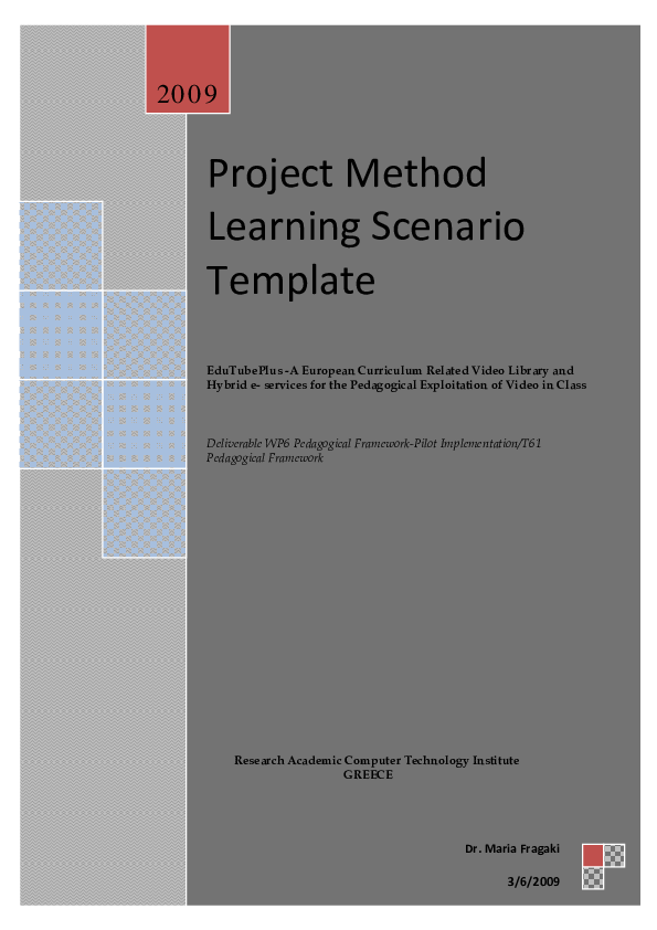 Pdf Project Method Learning Scenario Template