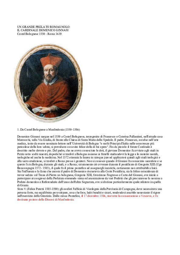 (DOC) UN GRANDE PRELATO ROMAGNOLO 1