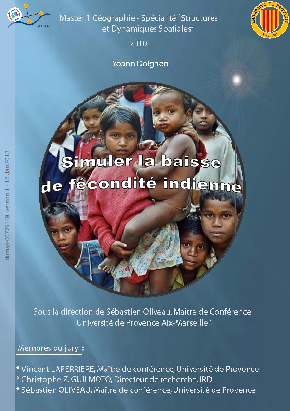 Simuler la baisse de fécondité en Inde Mémoire Master 1 Géographie