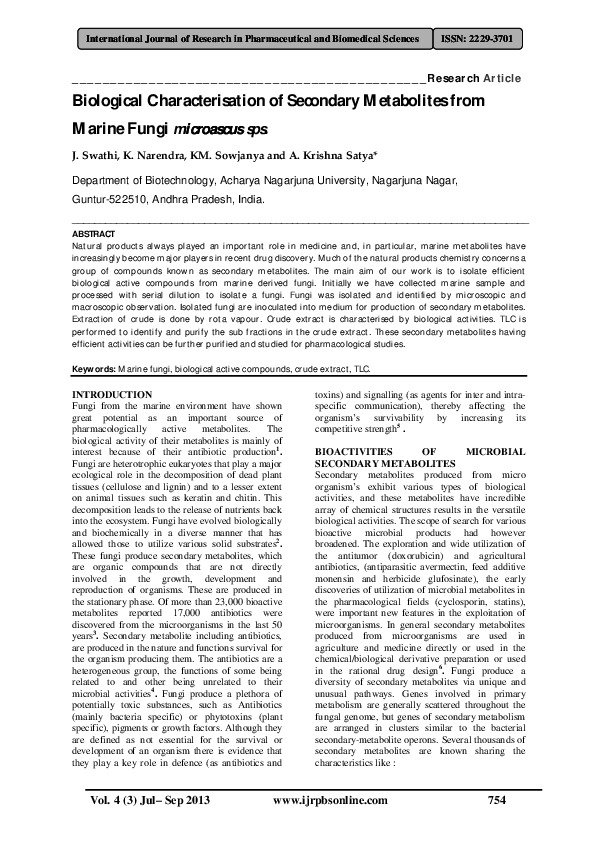 What are secondary metabolites image