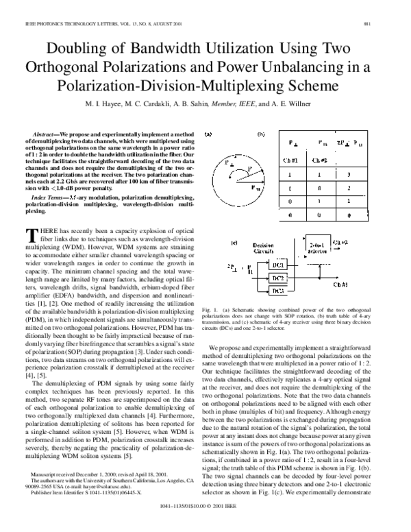 (PDF) Doubling of bandwidth utilization using two orthogonal ...