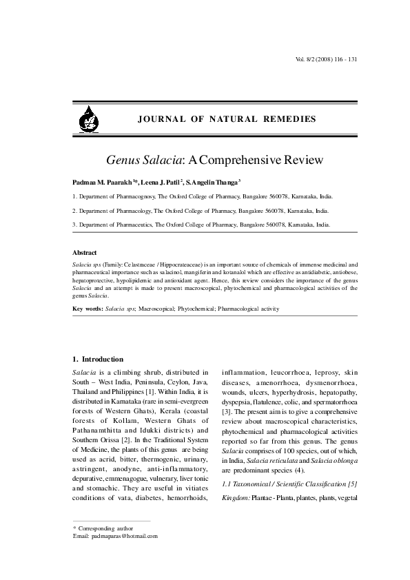(PDF) JOURNAL OF NATURAL REMEDIES veranja karunratne Academia.edu
