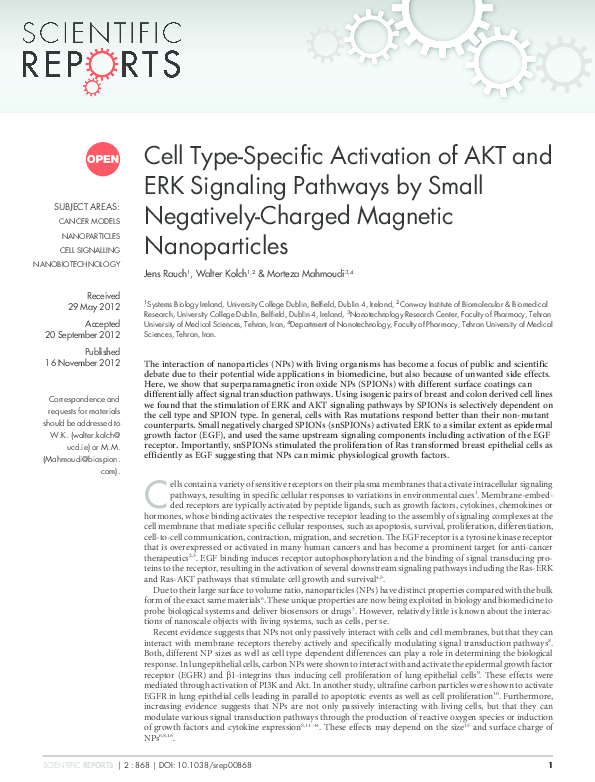 (PDF) Cell Type-Specific Activation of AKT and ERK Signaling Pathways ...