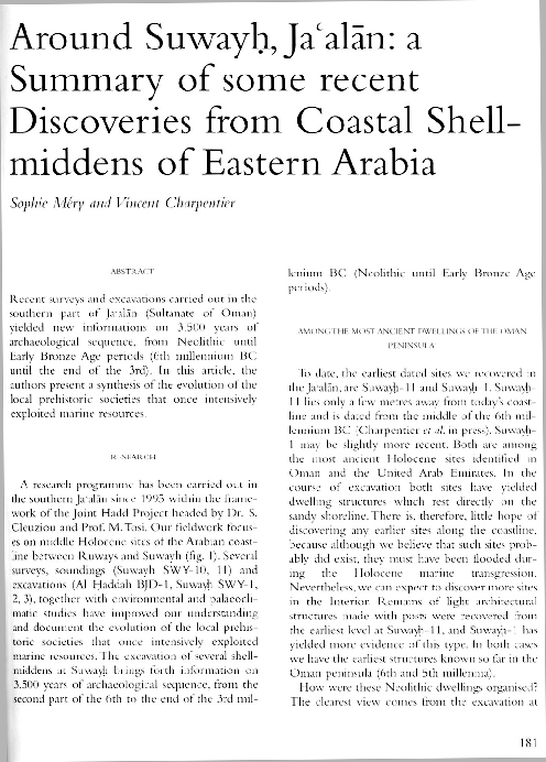 (PDF) Around Suwayh, Ja'alan a Summary of some recent Discoveries from ...