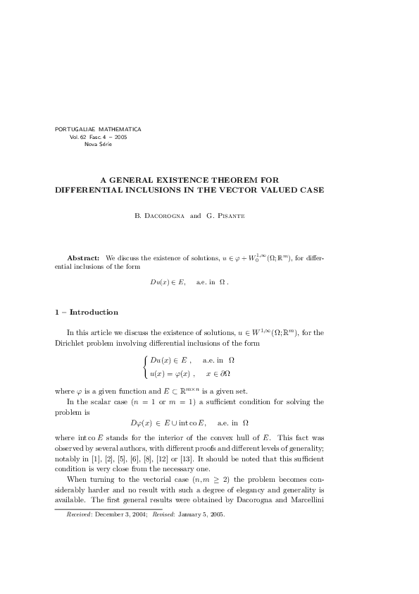 (PDF) A general existence theorem for differential inclusions in the ...
