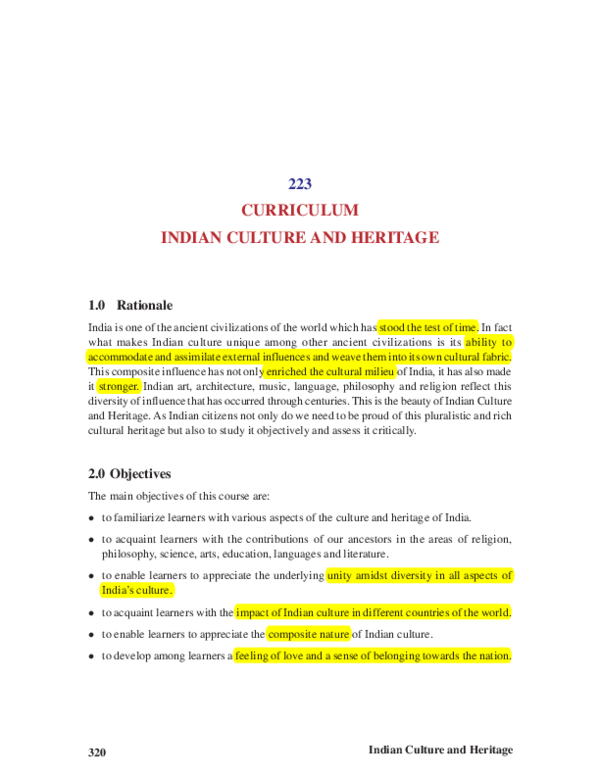 (PDF) 320 Indian Culture and Heritage