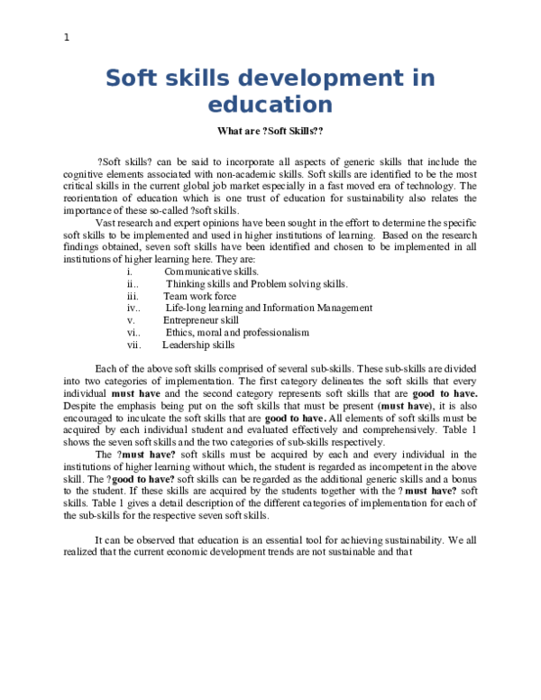 (DOC) Soft skills development in education