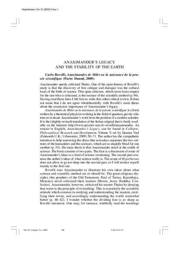 Anaximander essay image