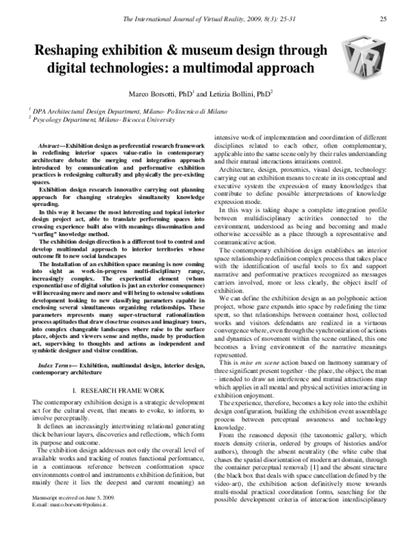 (PDF) Reshaping exhibition & museum design through digital technologies ...