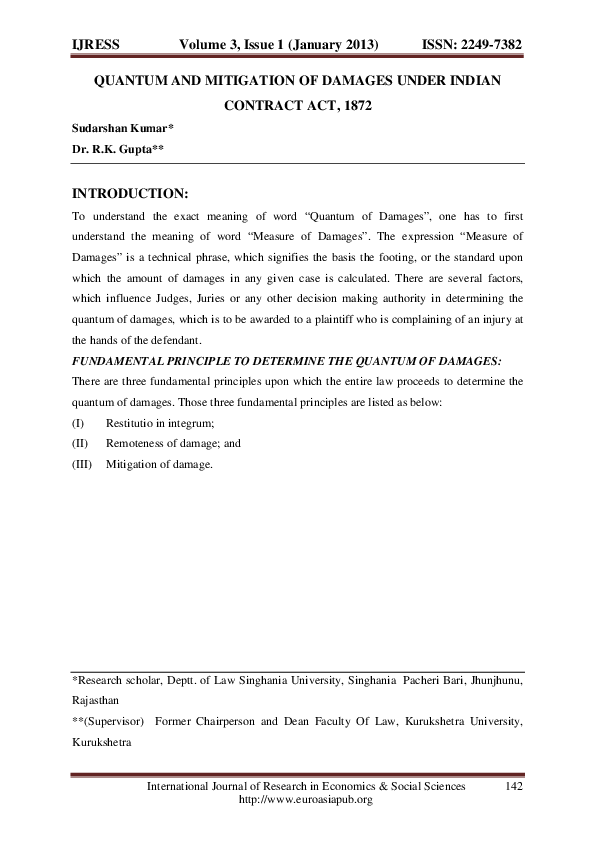 Damages research paper image