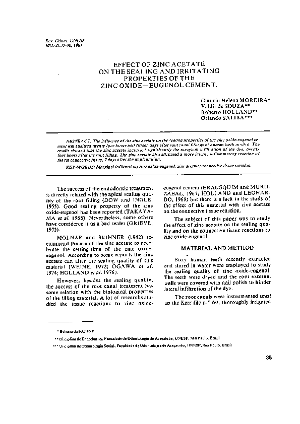 (PDF) 109. Effect of zinc acetate on the sealing and irritating