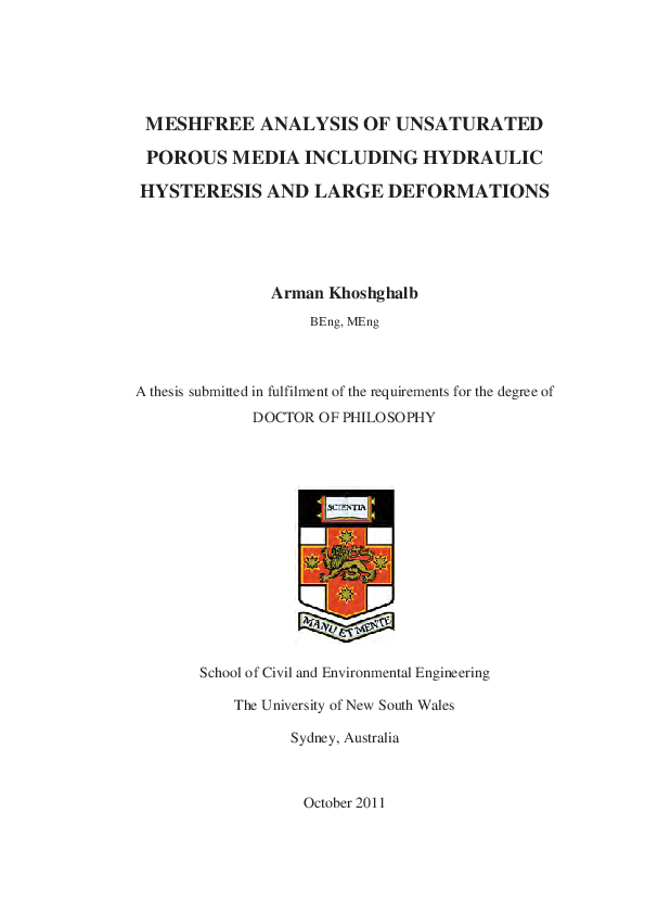 (PDF) –A Novel Approach for Large Deformation Analysis of Saturated ...