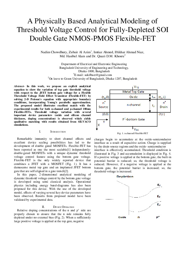 (PDF) A physically based analytical modeling of threshold voltage ...