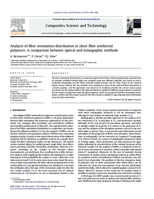 (PDF) Analysis of fibre orientation distribution in short fibre ...