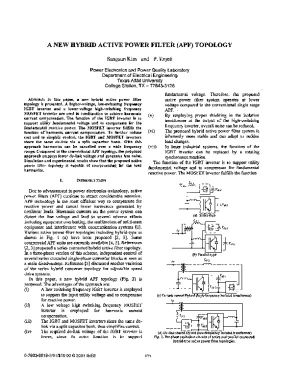 (PDF) A NEW HYBRID ACTIVE POWER FILTER (APF) TOPOLOGY k