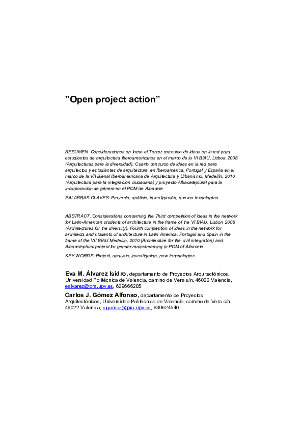 Open Project Action