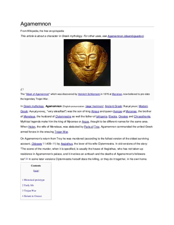 Agamemnon essay topics picture