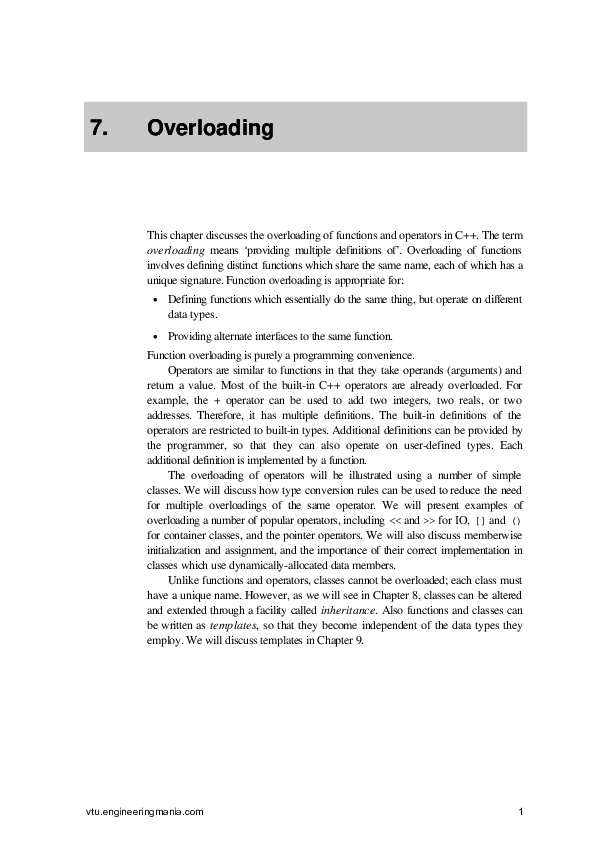 (PDF) Overloading