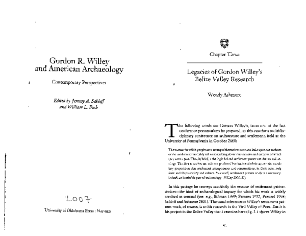 (PDF) Legacies of Gordon Willey's Belize Valley Research (2007)