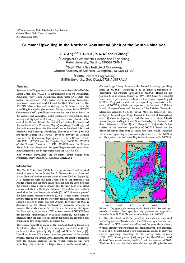 (PDF) Summer Upwelling in the Northern Continental Shelf of the South ...
