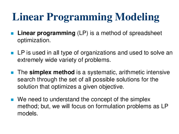 (PPT) 003=2010- Week 03- LP using Solver =36 | may may - Academia.edu