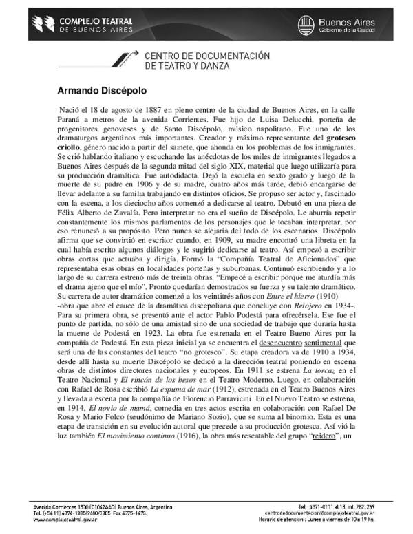 (PDF) Armando Discépolo