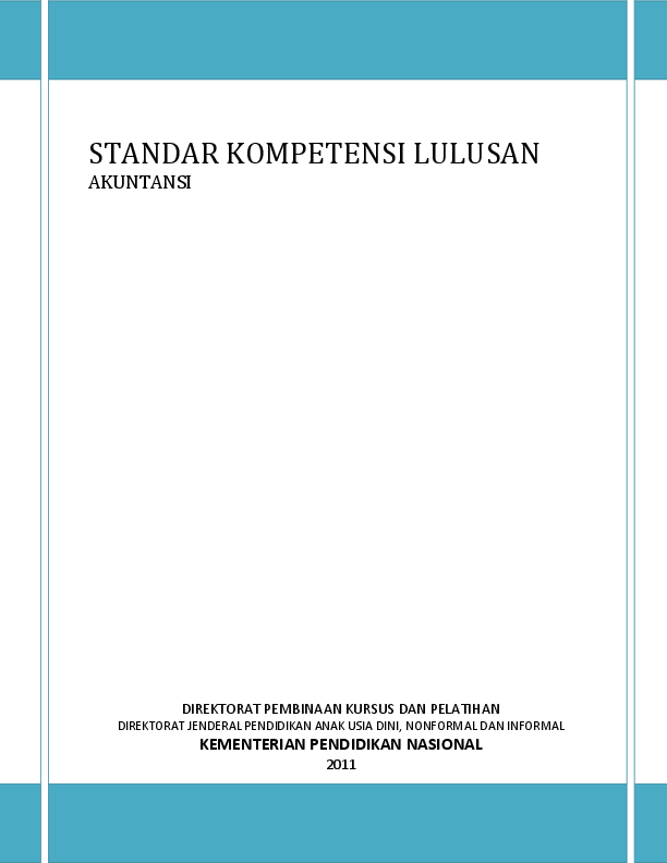 Pdf Standar Kompetensi Lulusan Akuntansi
