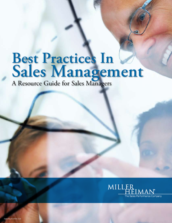 (PDF) Best Practices In A Resource Guide for Sales Managers