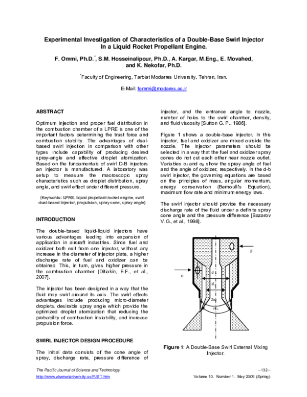 (PDF) Experimental investigation of characteristics of a double-base ...
