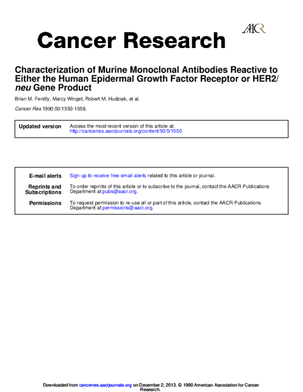 (PDF) Characterization of Murine Monoclonal Antibodies Reactive to ...