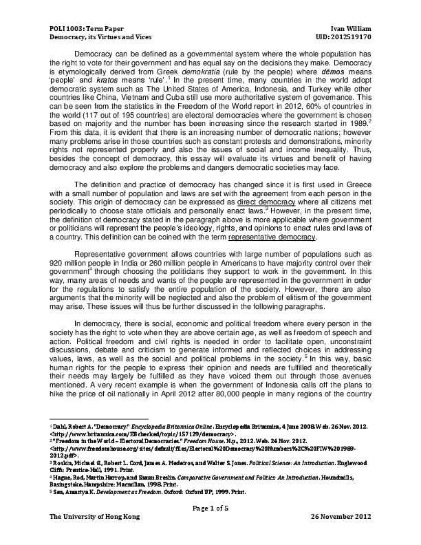 Poli 1003 essay 03 picture