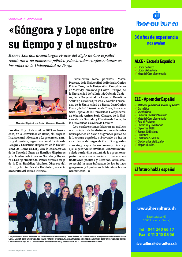 (PDF) Góngora y Lope entre su tiempo y el nuestro (Coloquio