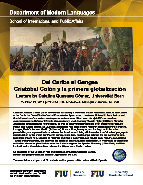 (PDF) Del Caribe al Ganges. Cristóbal Colón y la primera globalización