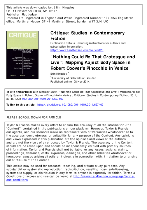 (PDF) "Nothing could be that abject and live": Mapping Abject Body ...