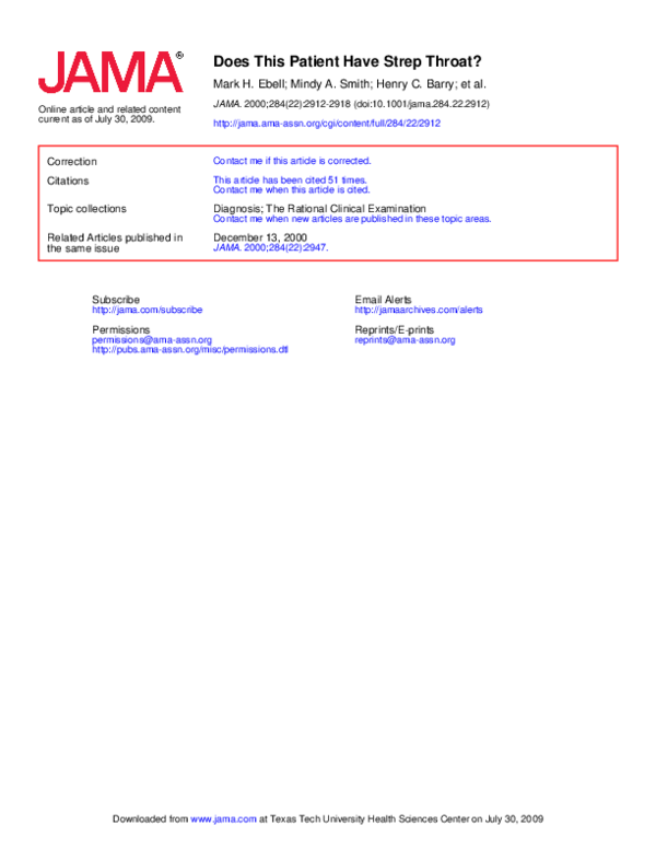 When was strep throat discovered picture