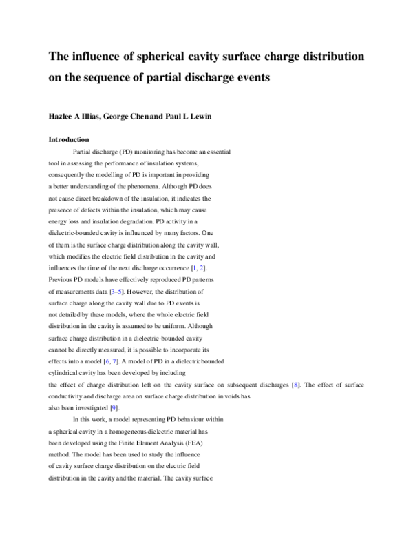 (PDF) The influence of spherical cavity surface charge distribution on ...