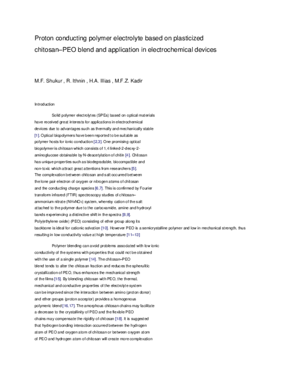 (PDF) Proton conducting polymer electrolyte based on plasticized ...