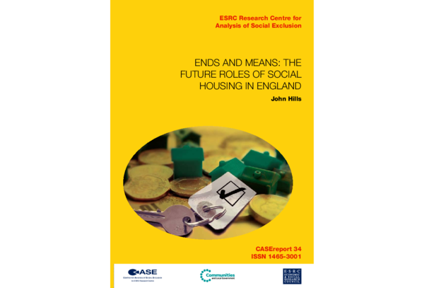 (PDF) Ends and Means: The Future Roles of Social Housing In England