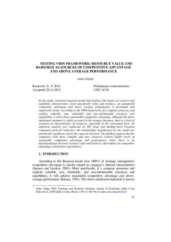 Resources and capabilities competitive advantage image