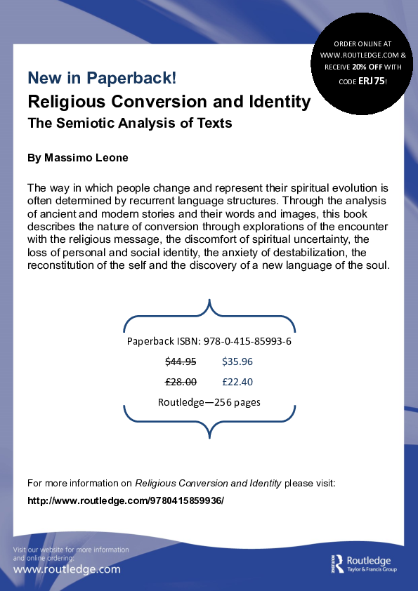 (PDF) 2013 - Religious Conversion and Identity (paperback)