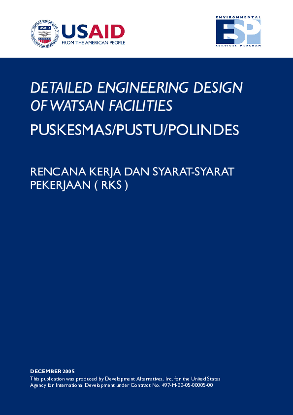 (PDF) DETAILED ENGINEERING DESIGN OF WATSAN FACILITIES PUSKESMAS/PUSTU ...