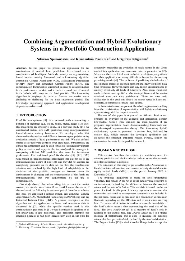 (PDF) Combining Argumentation and Hybrid Evolutionary Systems in a ...