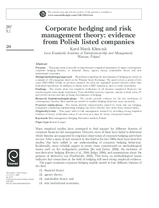 Hedging risk and exposure image