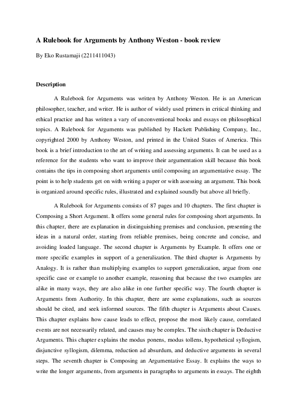 A Rulebook for Arguments main image 1