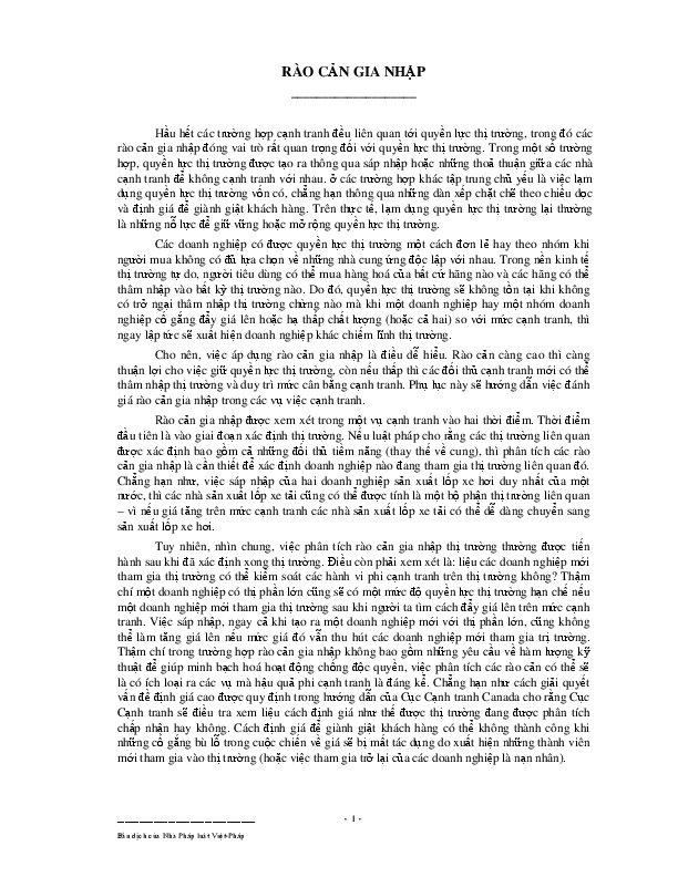 First page of “RÀO CẢN GIA NHẬP”