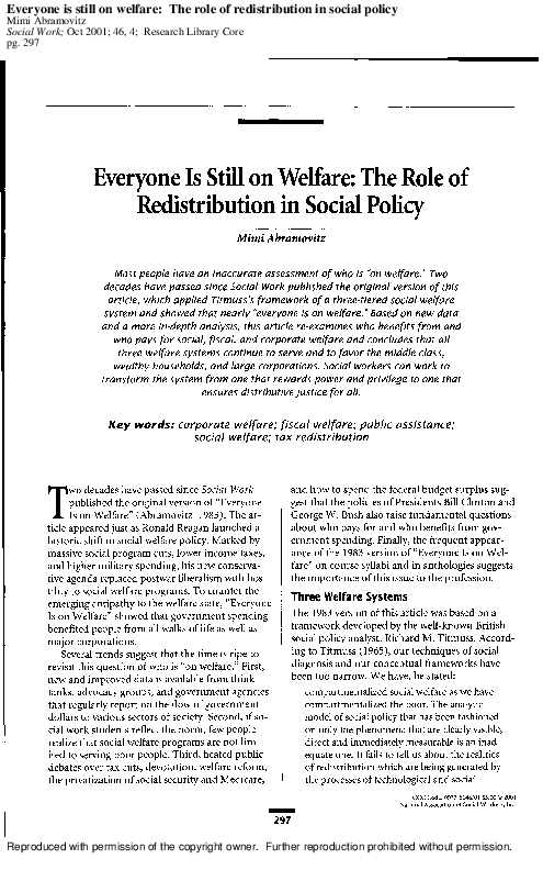 How does the government redistribute income and wealth picture